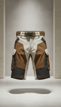 Tactical combat shorts in matte limestone