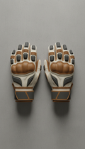 Reinforced training gloves with pyrite embossing